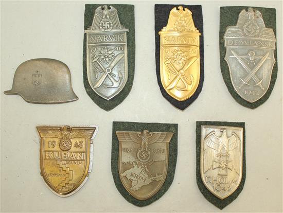 A German Third Reich Demjansk arm shield badge,